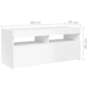 Meuble tv 3008756_2 Blanc brillant - Profondeur : 60 cm