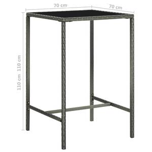 Garten-Bar-Set (3-teilig) 3012236-1 Grau - 70 x 70 cm - Anzahl Teile im Set: 3