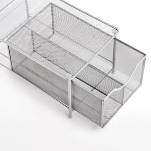 Universal-Organizer, Mesh, silber Silber - Metall - 41 x 20 x 26 cm