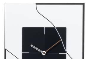 Horloge murale design THE FRAMED. Noir - Blanc - Matière plastique - 40 x 50 x 1 cm