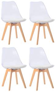 Lot de 4 chaises CARMEN Blanc