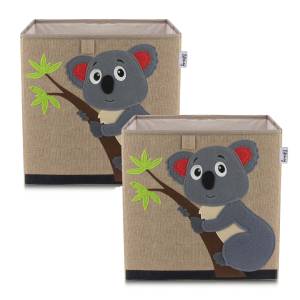 Lifeney Aufbewahrungsboxen 2er Set Koala Kunststoff - 1 x 2 x 2 cm