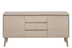 Sideboard Naila Weiß - Holz teilmassiv - 150 x 75 x 40 cm