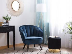 Fauteuil DALA Bleu - Bleu foncé - Chêne foncé