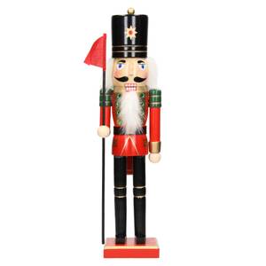 Nussknacker Figur handbemalt Schwarz - Rot