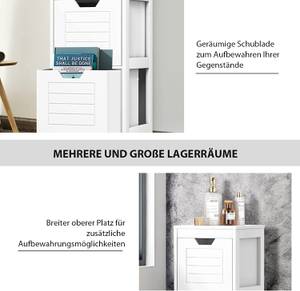 Badezimmerschrank Badschrank Weiß - Holzwerkstoff - 30 x 89 x 30 cm