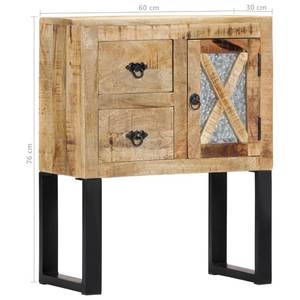 Sideboard 282758 Braun - Metall - Massivholz - Holzart/Dekor - 60 x 76 x 30 cm