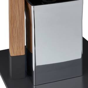 WC Garnitur aus Holz & Stahl Braun - Grau - Silber - Holzwerkstoff - Metall - 20 x 73 x 20 cm