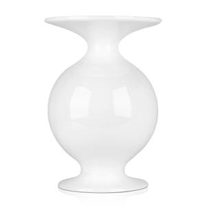 Krug Bauchige Vase Weiß - Glas - 48 x 69 x 48 cm