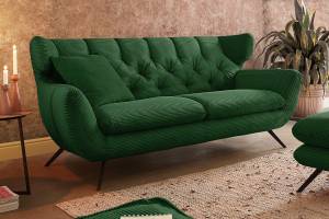 Sofa CHARME 3-Sitzer Cord Hellgrün