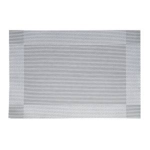 Tischset PVC Silber 33cm Grau - Kunststoff - 30 x 1 x 33 cm