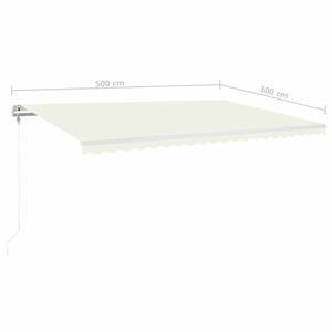 Markise 3006542-1 Creme - 300 x 1 x 500 cm