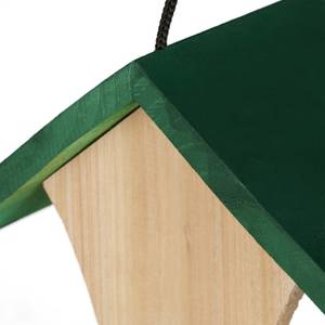 Vogelfutterhaus zum Aufhängen Braun - Grün - Holzwerkstoff - 23 x 26 x 21 cm