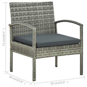 Garten-Sofa-Set Grau