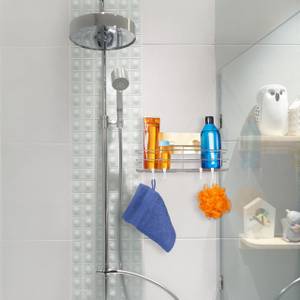 Support de salle de bain sans perçage, support de panier de rangement pour  douche en métal