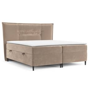 Boxspringbett Koussi II Taschenfederkern Hellbraun - Breite: 180 cm