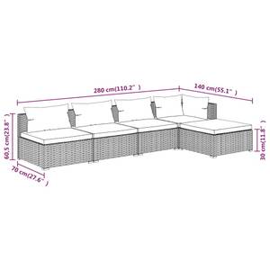 Garten-Lounge-Set (5-teilig) 3013632-5 Braun - Grün