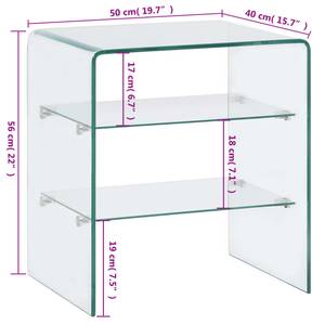 Table basse 284727 Verre - Métal - 40 x 56 x 50 cm