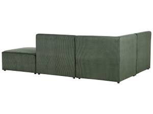 Canapé 3 places LEMVIG Vert foncé - Vert - Avec repose-pieds - Avec coussin - 2 coussins - Profondeur : 166 cm