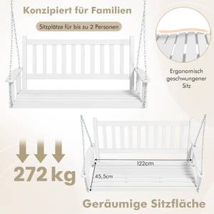 Hängebank ZB33667 Weiß - Massivholz - 67 x 63 x 136 cm