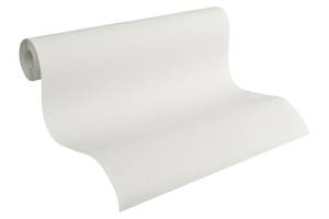Tapete mit Gestreifter Struktur Weiß - Kunststoff - Textil - 53 x 1005 x 1 cm