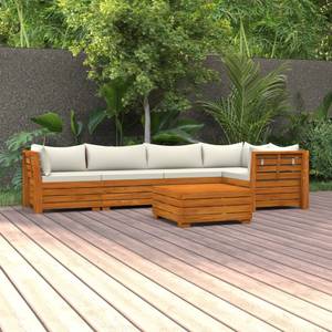 Garten-Lounge-Set (6-teilig) 3013017-21 Weiß - Massivholz - Holzart/Dekor - 68 x 30 x 68 cm