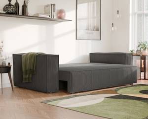 Sofa Bali Grau - Holzwerkstoff - 255 x 59 x 105 cm