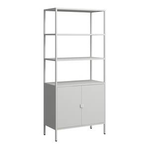 Aktenschrank Hailuoto Grau - Metall - 80 x 180 x 40 cm