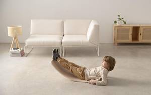Montessori-Balanceboard Beige - Massivholz - 15 x 90 x 28 cm