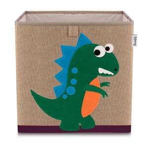 Lifeney Aufbewahrungsbox mit Dinosaurier Kunststoff - 33 x 33 x 3 cm