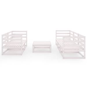 Garten-Lounge-Set Weiß - Massivholz - Holzart/Dekor - 70 x 30 x 70 cm