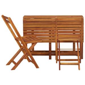 Table à jardinière avec chaise Marron - Bois massif - Bois/Imitation - 66 x 72 x 100 cm