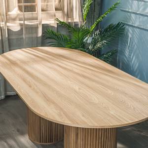 Table à manger PIREUS Marron - Bois massif - 180 x 75 x 90 cm