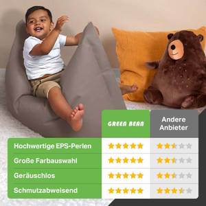 Kinder-Sitzsack 70x100cm & 70 Liter Grün - Kunststoff - Textil - 70 x 10 x 100 cm