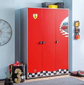 Kleiderschrank Racecup Rot - Holzwerkstoff - 135 x 198 x 54 cm