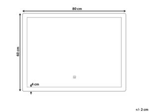 Miroir de salle de bain CORROY Argenté - Verre - 80 x 60 x 3 cm