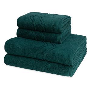 Cashmere feeling Handtuch-Set (4-teilig) Grün