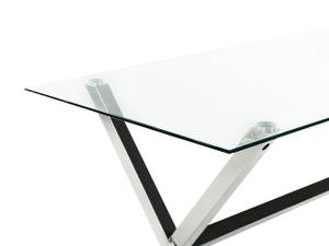 Table de salle à manger FLORIN Argenté - Verre - 130 x 75 x 70 cm