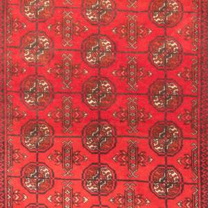 Turkaman - 196x83cm Rot - Naturfaser - 83 x 1 x 196 cm