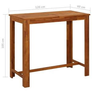 Bartisch 295834 Braun - Massivholz - Holzart/Dekor - 60 x 105 x 120 cm