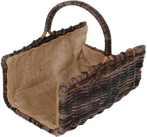 Kaminholzkorb FIREW 29246-17 Braun - Rattan - 39 x 25 x 55 cm