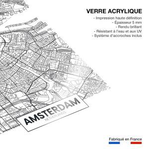 Tableau amsterdam netherlands 40 x 60 cm - Verre