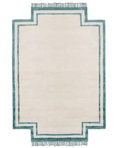 Teppich BERWARI Beige - Blau - Weiß - Naturfaser - 160 x 230 cm