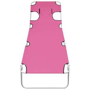 Sonnenliege 3005315 Pink - Metall - 58 x 27 x 189 cm