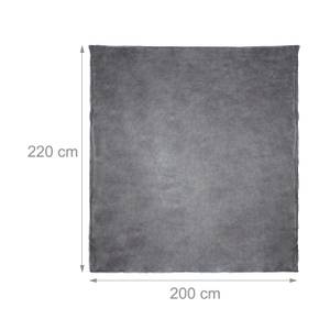 1 x Kuscheldecke Fleece extragroß grau Grau - Textil - 200 x 1 x 220 cm