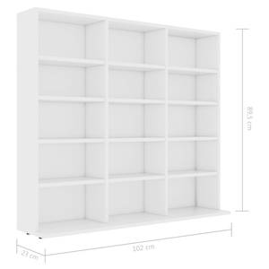 CD-Schrank 3002090 Weiß - 23 x 89 cm