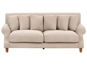 2-Sitzer Sofa EIKE Beige - Eiche Dunkel - Textil