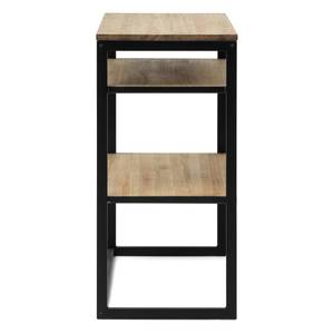 Console Buffet 2EE 80x40x80cm NG-EV Noir - Bois massif - Bois/Imitation - 80 x 80 x 40 cm