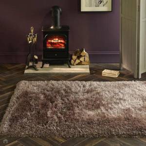 Tapis shaggy tufté FLOOD Marron - 200 x 300 cm