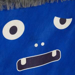 2 x Sitzhocker Kinder Monster blau-grau Blau - Grau - Holzwerkstoff - Textil - 32 x 32 x 32 cm